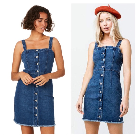 Volcom signature denim dress bestseller - Picture 2 of 8